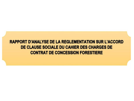 Regulation on the social contract clause agreement forest concession in DRC