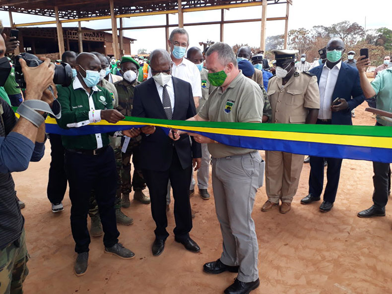 Gabon : Inauguration of the new Precious Woods CEB factory by Minister Lee White