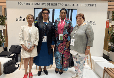 ATIBT Forum: four women gathered around the trade of certified tropical timber