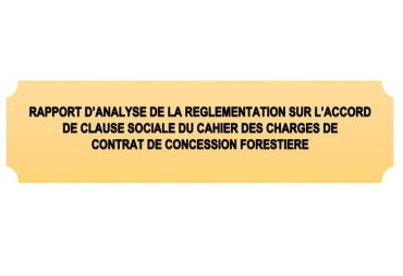 Regulation on the social contract clause agreement forest concession in DRC