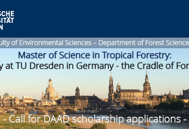 DAAD scholarships for the Master of Science in Tropical Forestry at TU Dresden, Germany